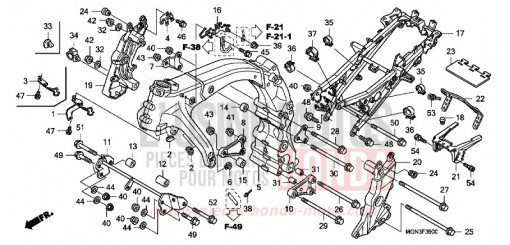CARROSSERIE DE CHASSIS CBF600NA de 2010